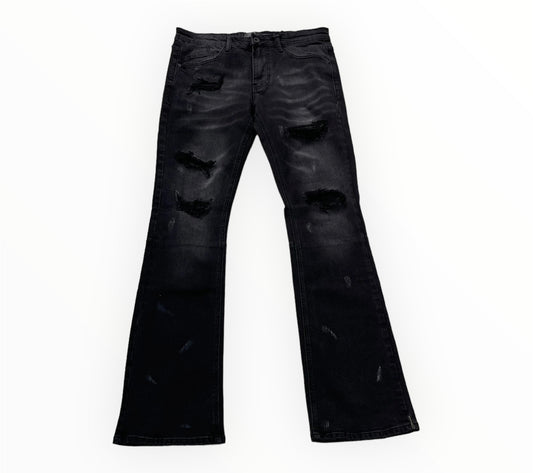 Raw Denim Patched Jeans