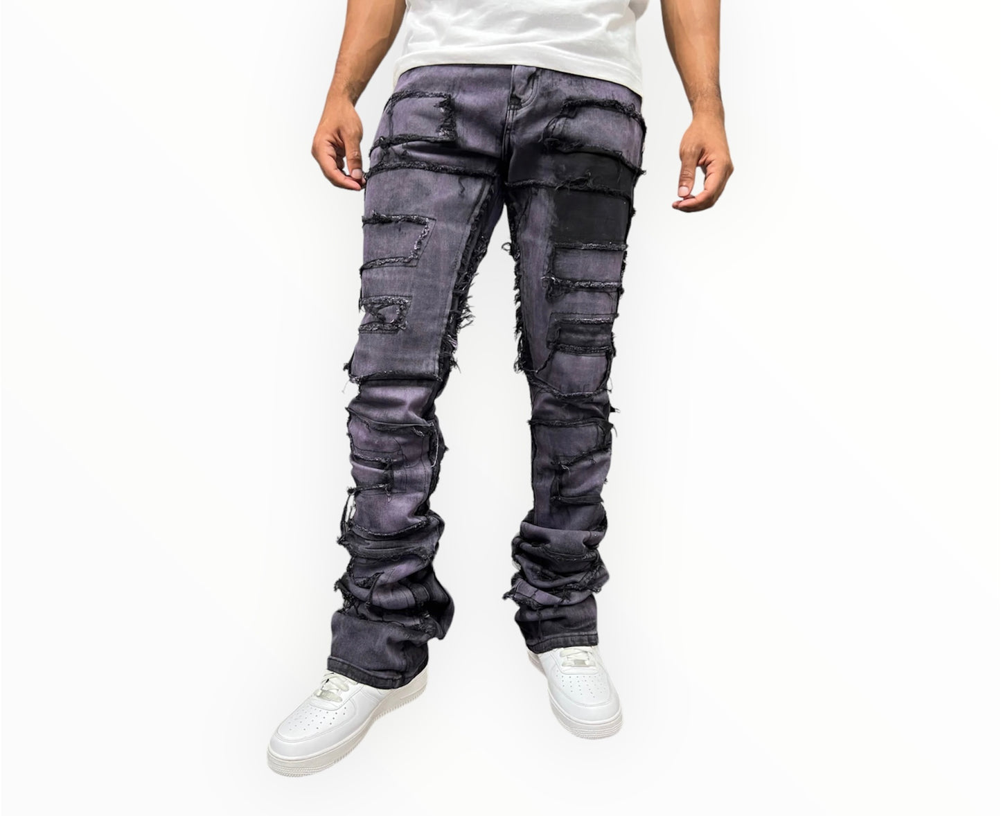Super Stacked Color Blocked Twill Pants