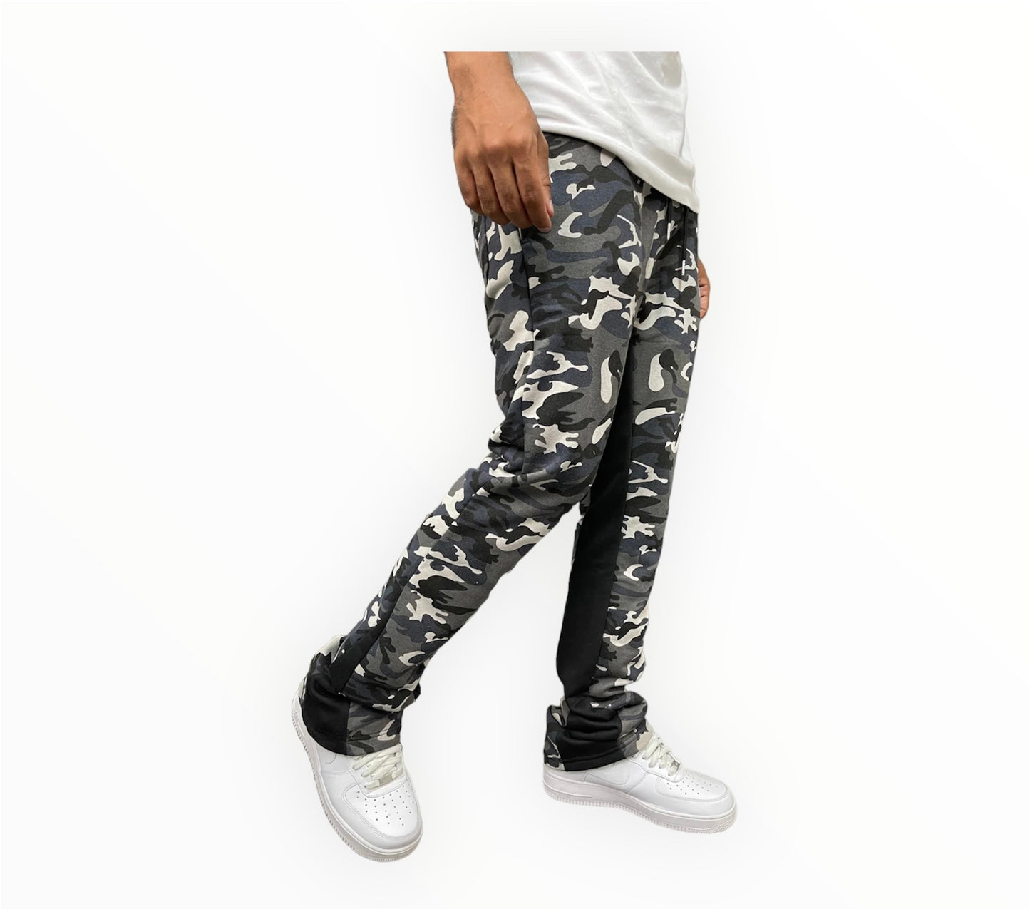 French Terry Stacked Camo Pants