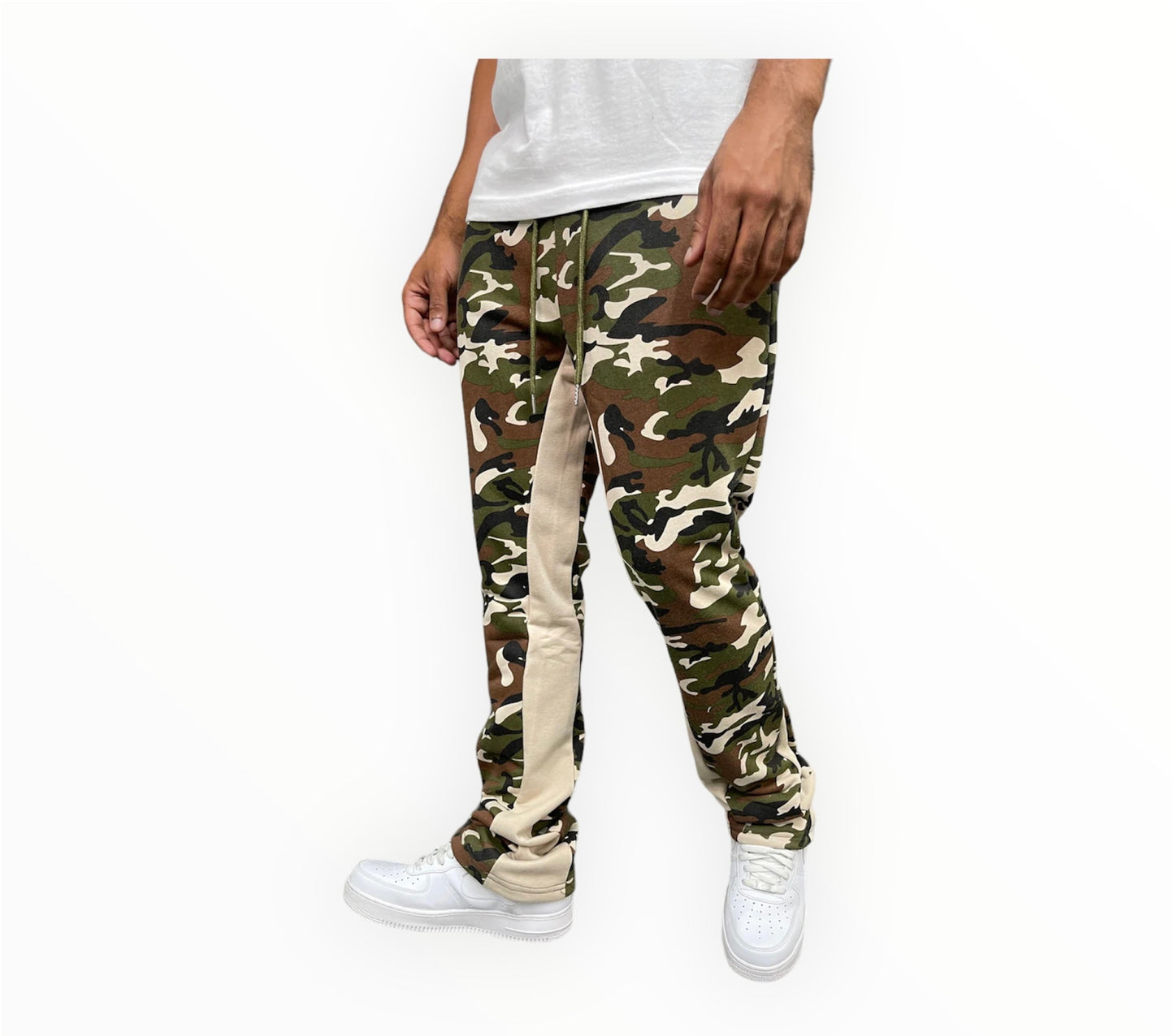 French Terry Stacked Camo Pants
