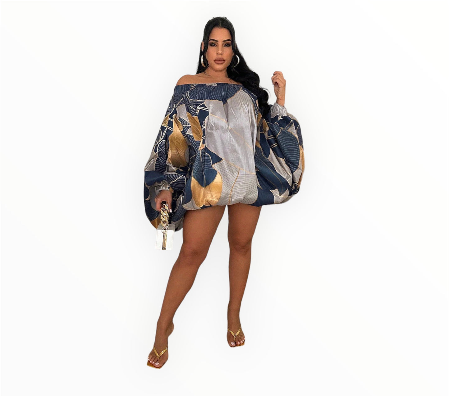 Off Shoulder Oversized Dress (OS) Plus