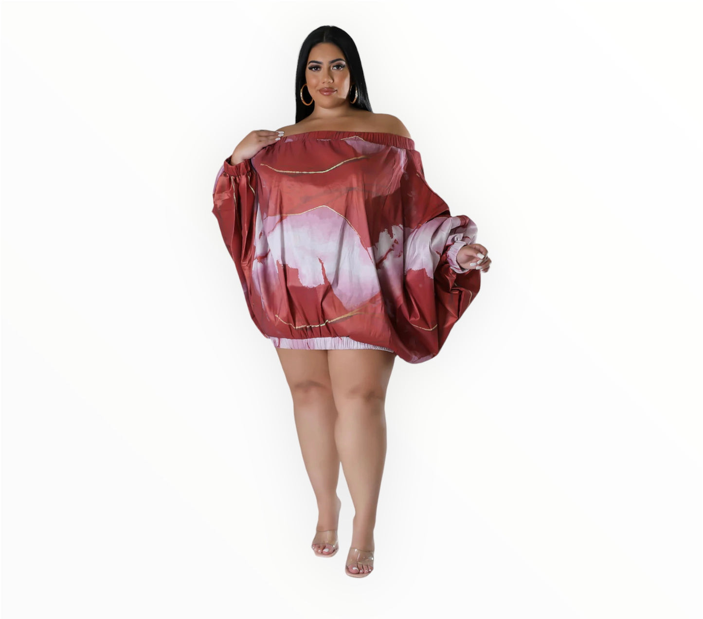 Off Shoulder Oversized Dress (OS) Plus