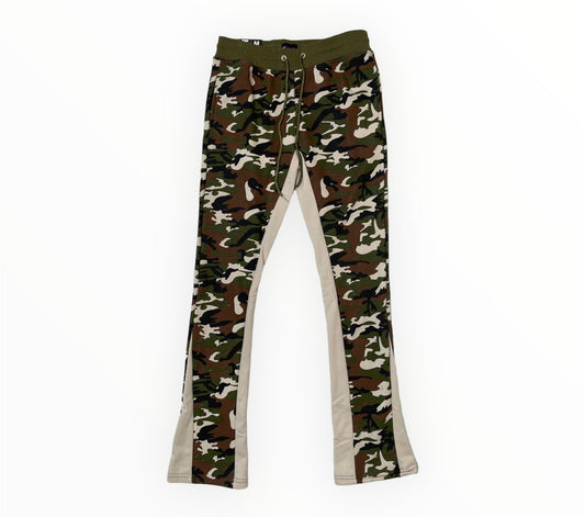 French Terry Stacked Camo Pants