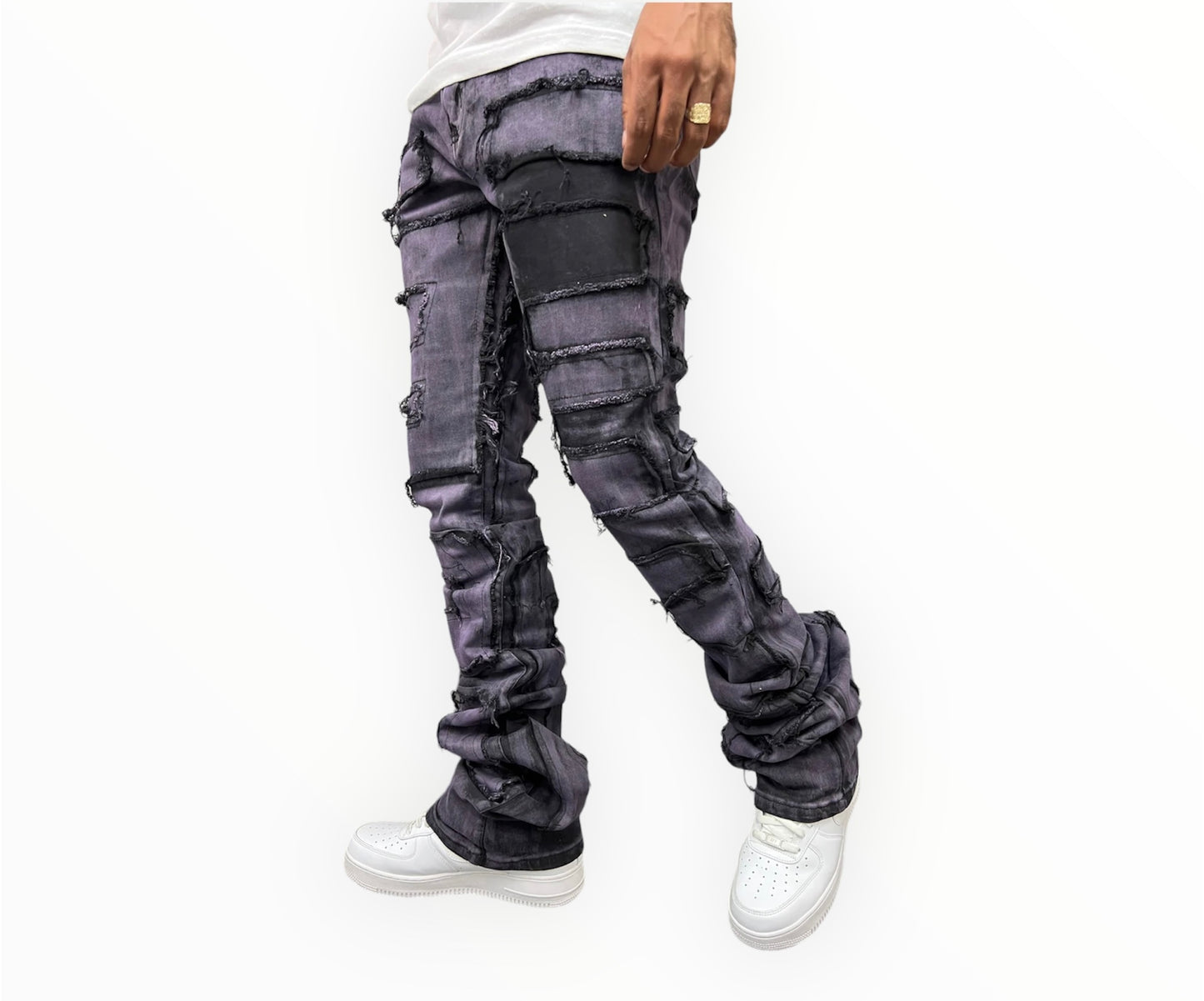 Super Stacked Color Blocked Twill Pants