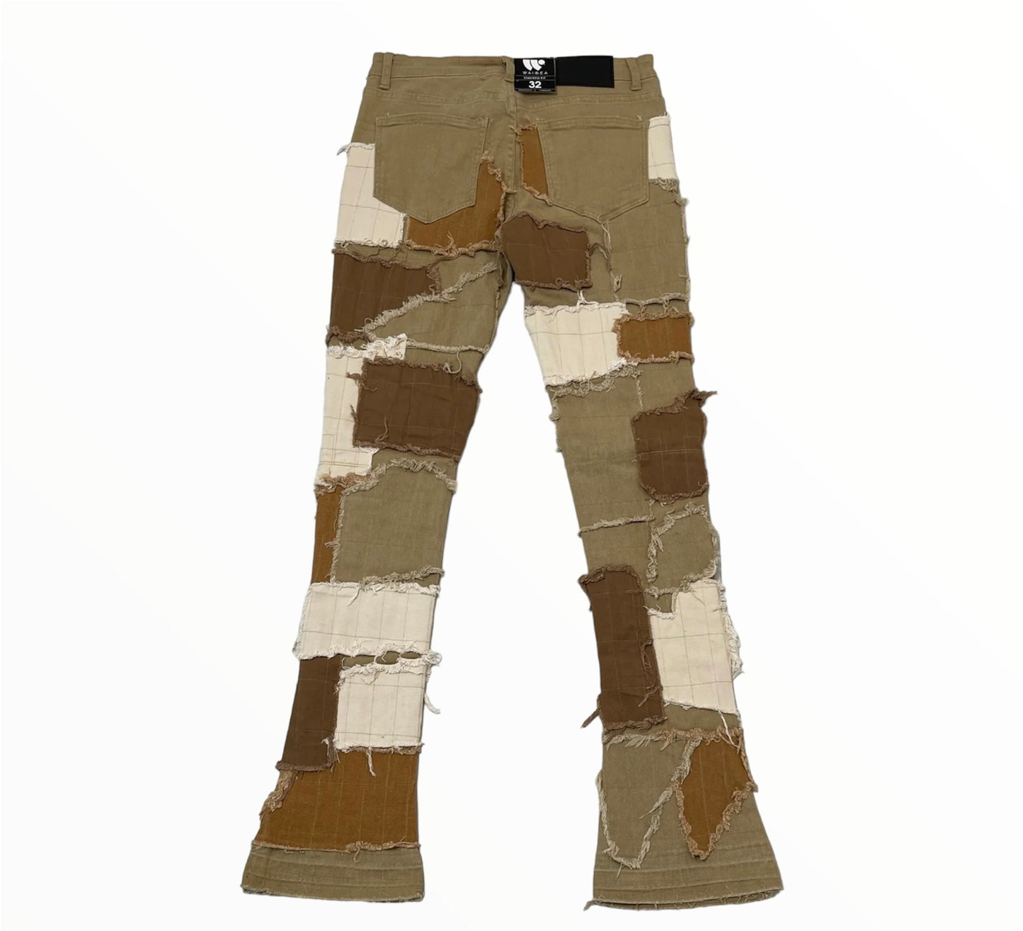Patchwork Stacked Jeans