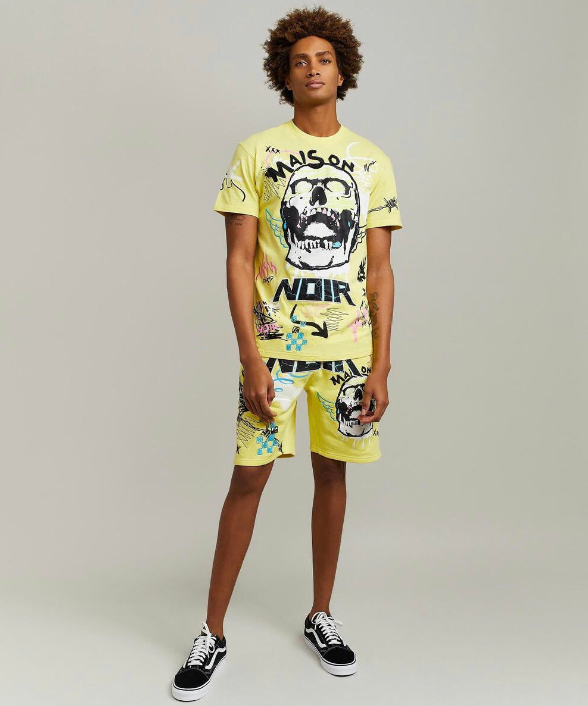 Maison Noir Skull Shorts