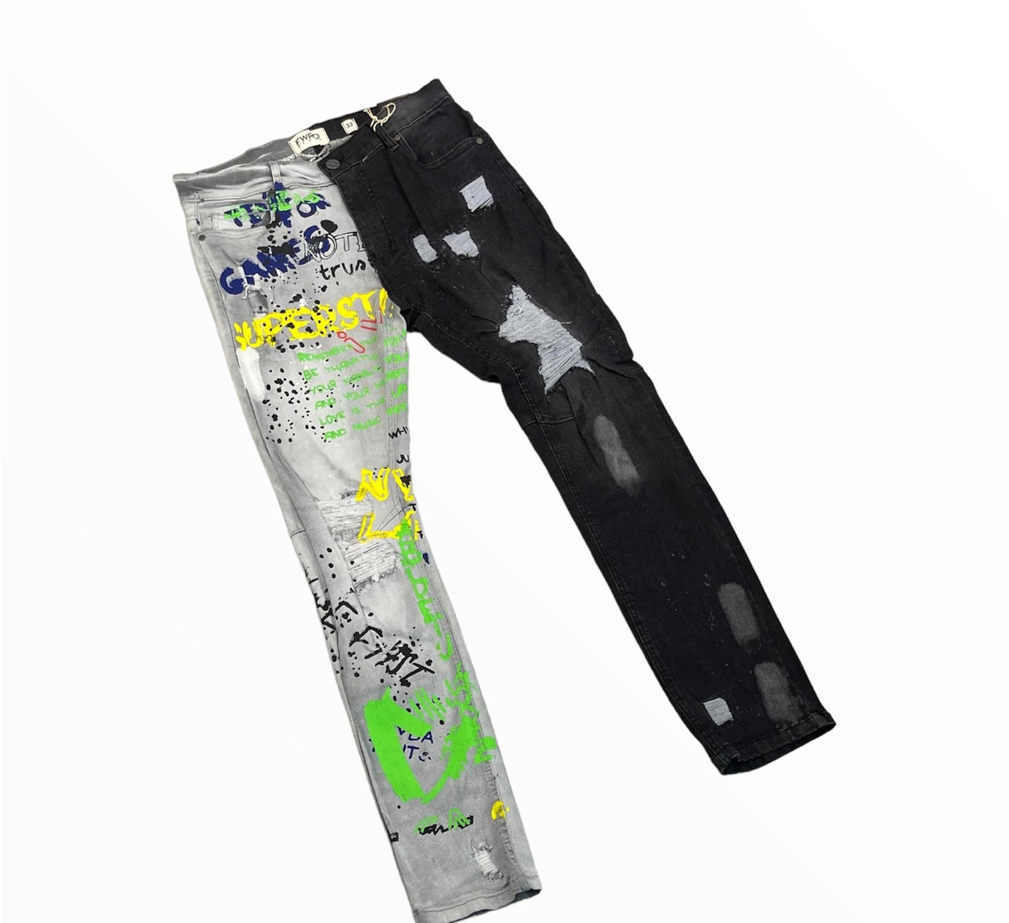 SPLIT SUPERSTAR DENIM JEANS