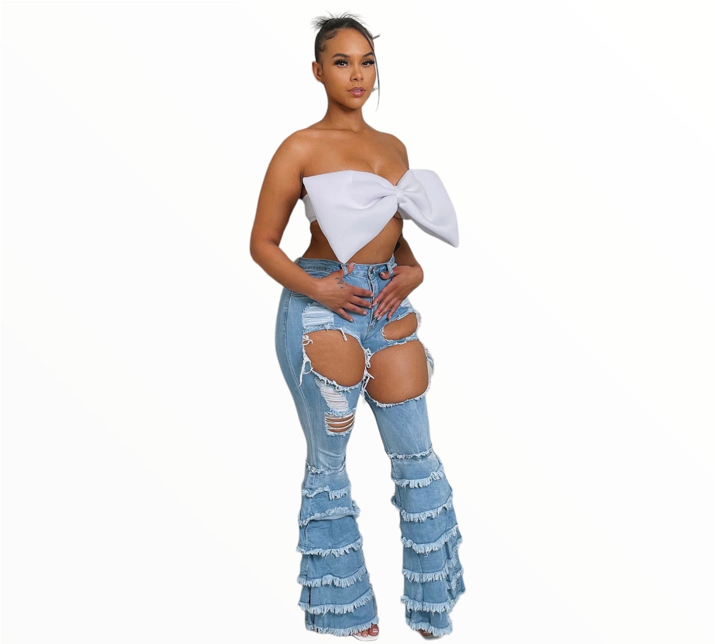 Jessica’s Scuba Front Bow Tube Top