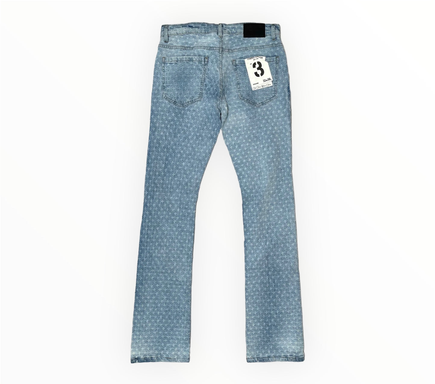 Stack Speckle Rip Denim Jeans