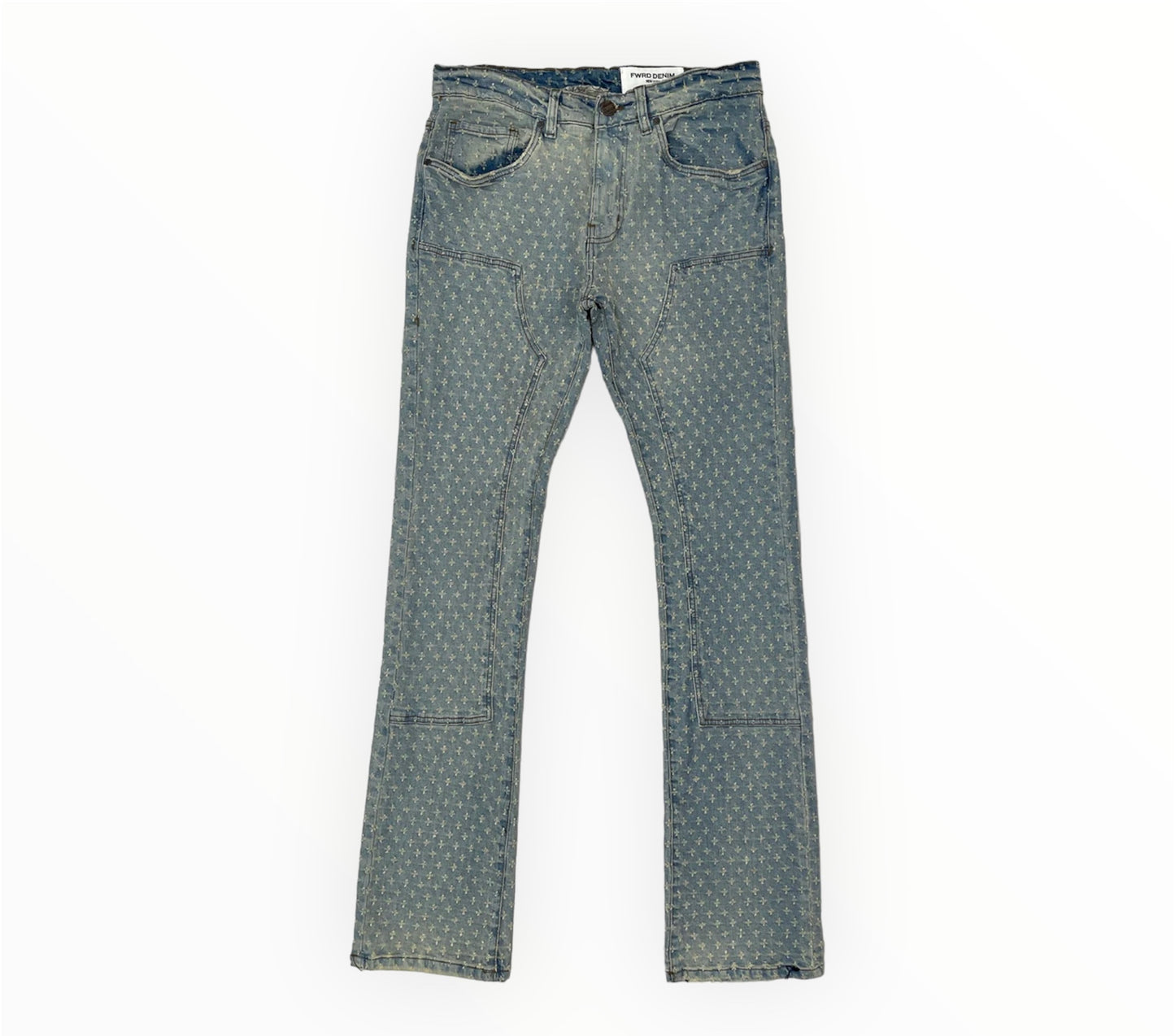 Stack Speckle Rip Denim Jeans