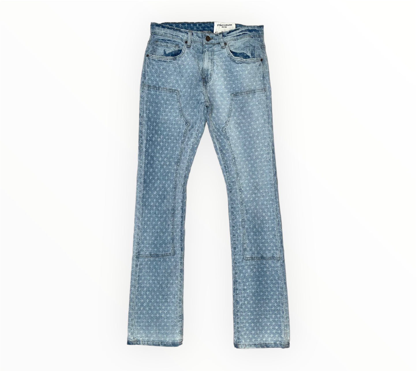 Stack Speckle Rip Denim Jeans