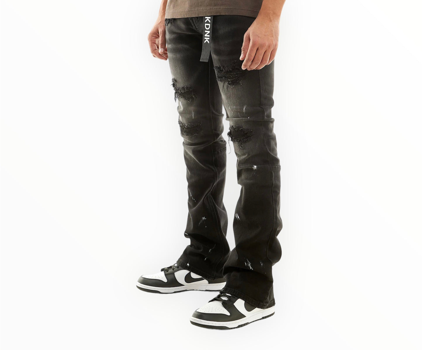 Raw Denim Patched Jeans